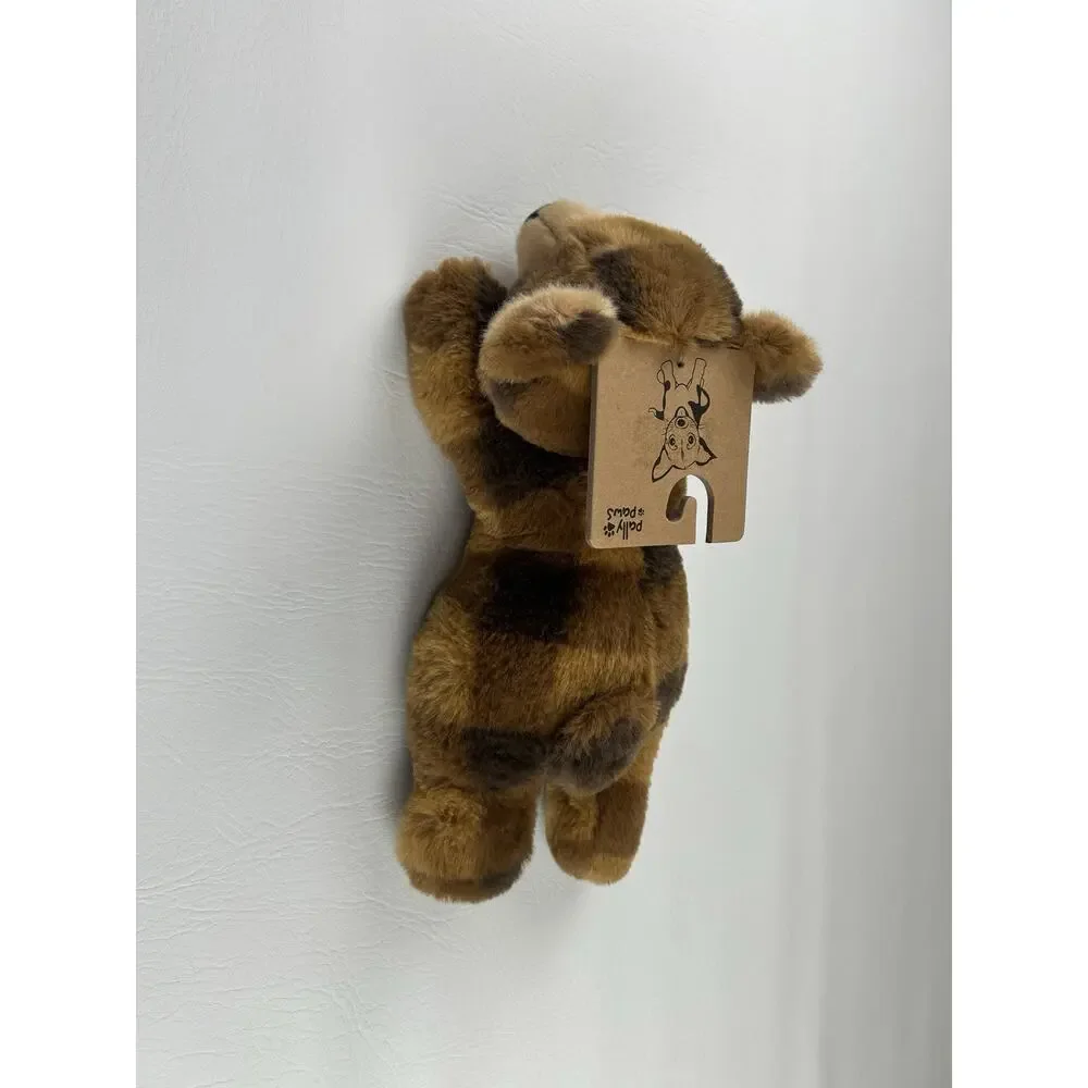 Pally Paws Bear Squeaky Dog Toy Plush 11” Brown Puppy Chew Interactive Pet Toy